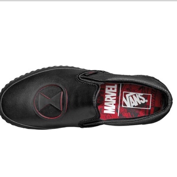 Vans Shoes - 🆕Vans Marvel Black Widow Classic Slip On. Size 7